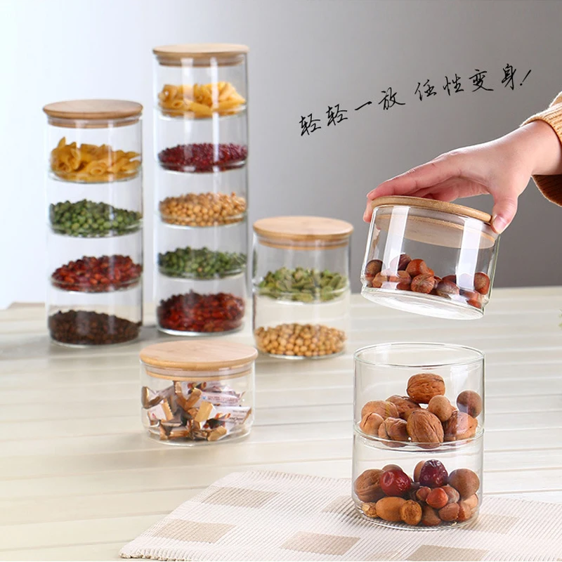 Food Storage Glass Container Set - ชุดภาชนะแก้ว 3 ชั้น ขนาด 1200 มล.