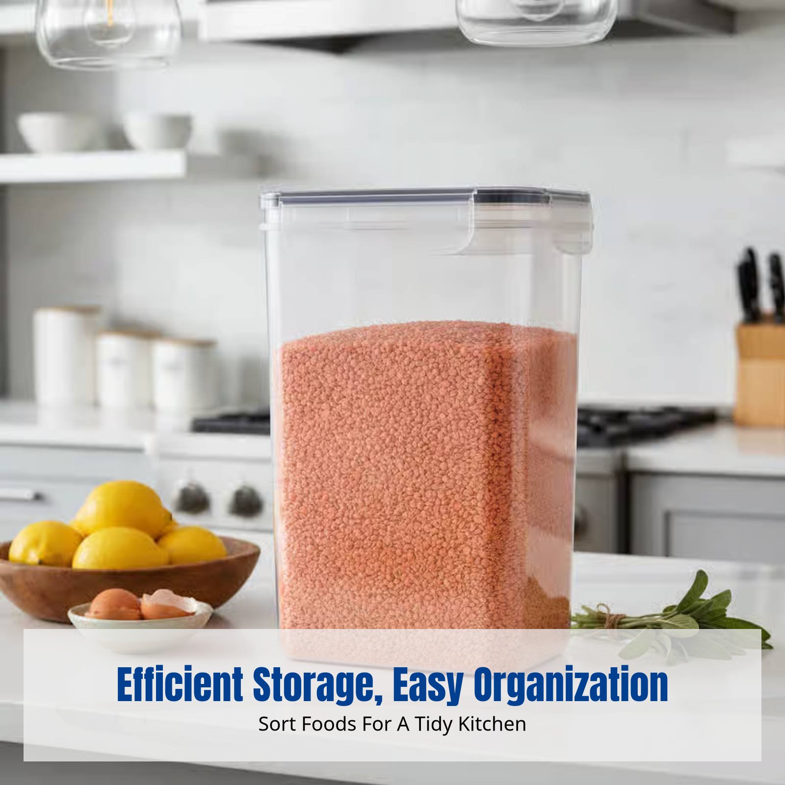 Food Storage Stackable Containers - ชุดภาชนะเก็บอาหารสุญญากาศ ความจุขนาดใหญ่ โปร่งใส วางซ้อนกันได้ สำหรับตู้เย็น จัดระเบียบห้องครัว