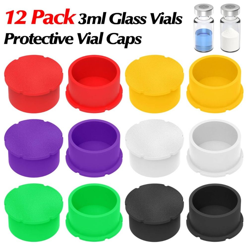 Food Storage Set Glass - ฝาปิดขวดแก้วกันรั่ว 12 ชิ้น/แพ็ค ฝาปิดป้องกันฝุ่นแบบใช้ซ้ำได้ ปิดผนึกกันฝุ่น ป้องกันการรั่วซึม