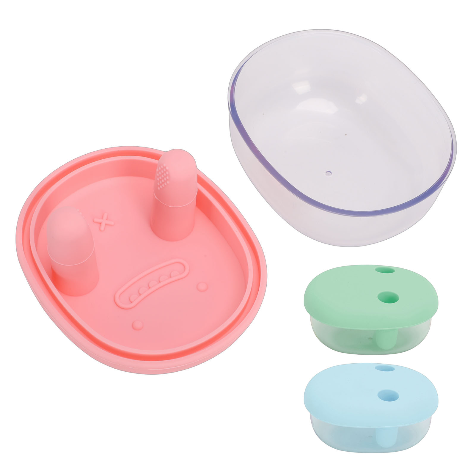 Food Storage Silicone - กล่องใส่ขนม 2 in 1 ป้องกันการรั่วซึม พร้อมฝาปิดแบบนิ้วมือ