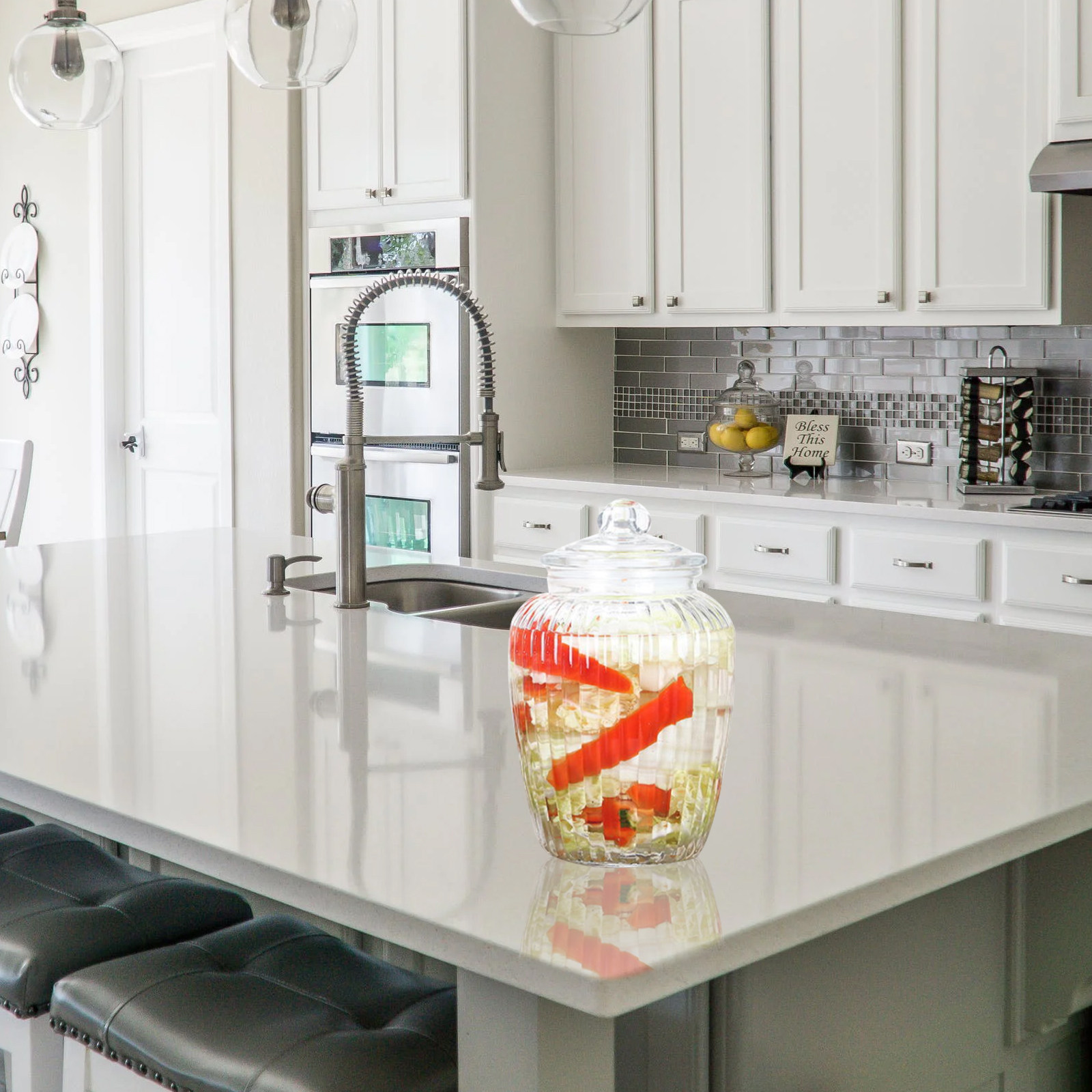 Food Storage Glass Containers Large - 1 ชิ้นภาชนะเก็บแก้วความจุขนาดใหญ่โปร่งใสกระป๋องปิดผนึกป้องกันความชื้นขวดเก็บอาหารสุญญากาศห้องครัว