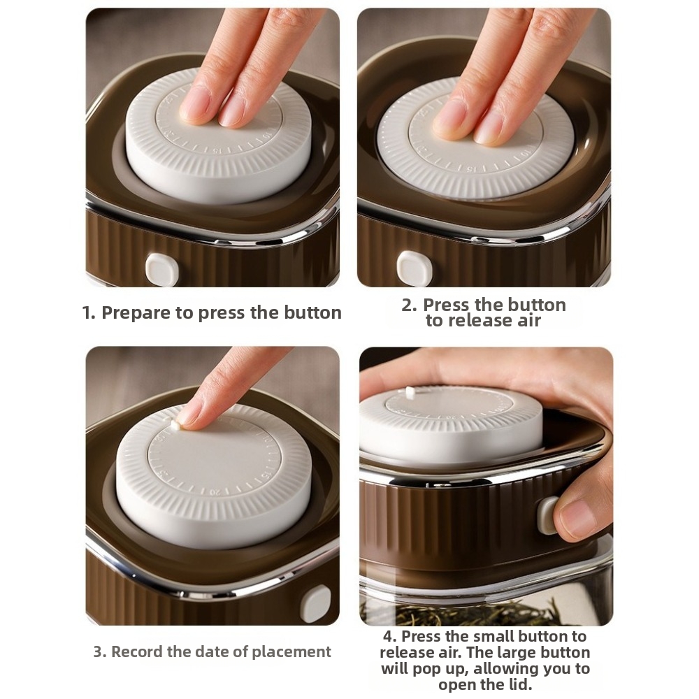 Food Storage Glass Containers Large - ภาชนะแก้วใส่เมล็ดกาแฟ บันทึกวันที่ กล่องเก็บอาหารกันความชื้น มองเห็นได้ชัดเจน กล่องเก็บขนมความจุขนาดใหญ่