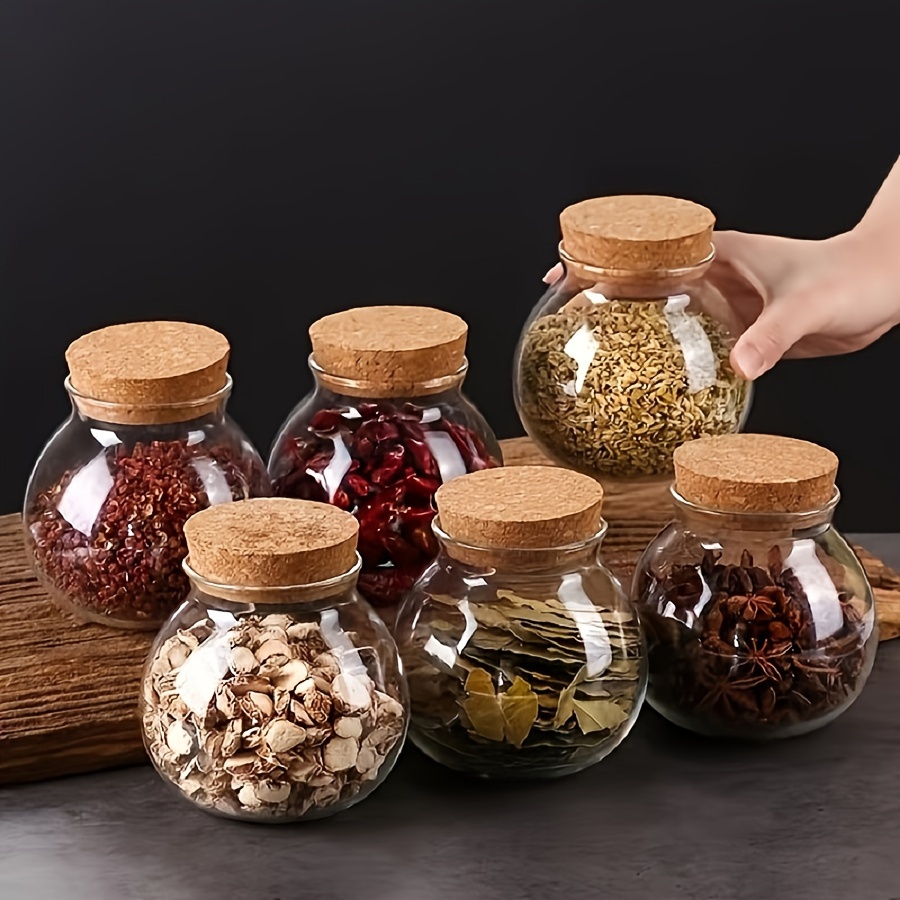 Food Storage Glass Container Set - กระปุก penyimpanan gelas ใสขนาด500มล. โถภาชนะขนาดเล็กสำหรับตกแต่งกาแฟเครื่องเทศลูกอมเกลือคุกกี้เครื่องปรุงรสน้ำตาล
