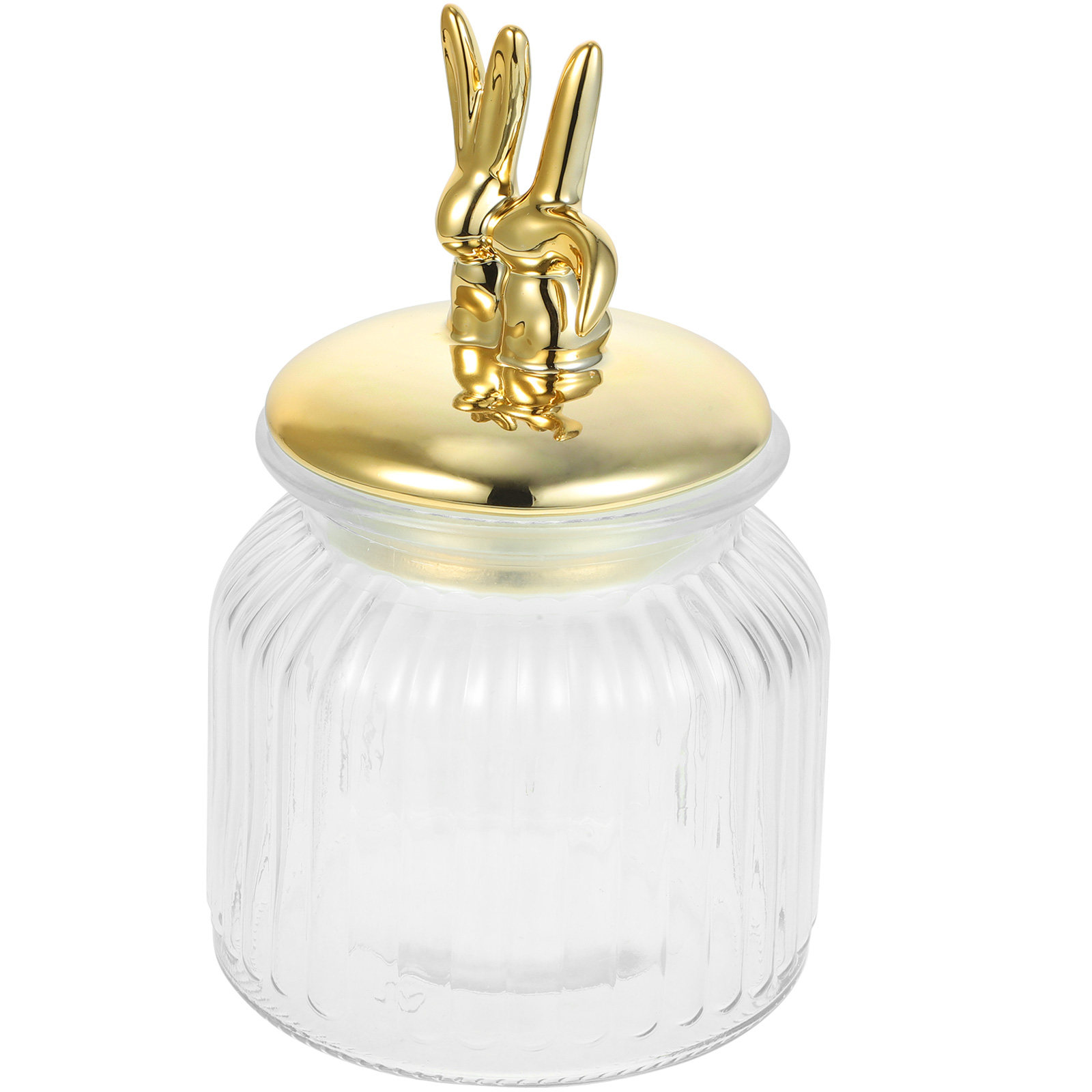 Food Storage Glass Containers Large - โหลแก้วใสทรงหูกระต่ายขนาดใหญ่ ภาชนะเก็บของแบบปิดสนิท กล่องแก้วใสอเนกประสงค์สำหรับจัดเก็บในครัว