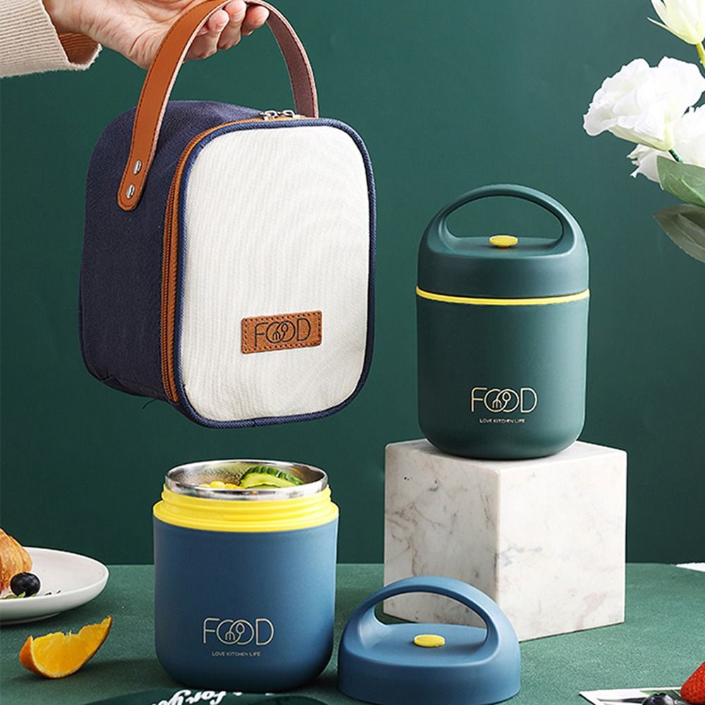 Food Storage Thermos - กล่องอาหารกลางวันเก็บอุณหภูมิสุญญากาศทำจากสแตนเลส304ภาชนะอุ่นซุปแก้วรักษาอุณหภูมิกล่องเบนโตะกระเป๋าสำหรับเด็กนักเรียนอาหารกลางวัน
