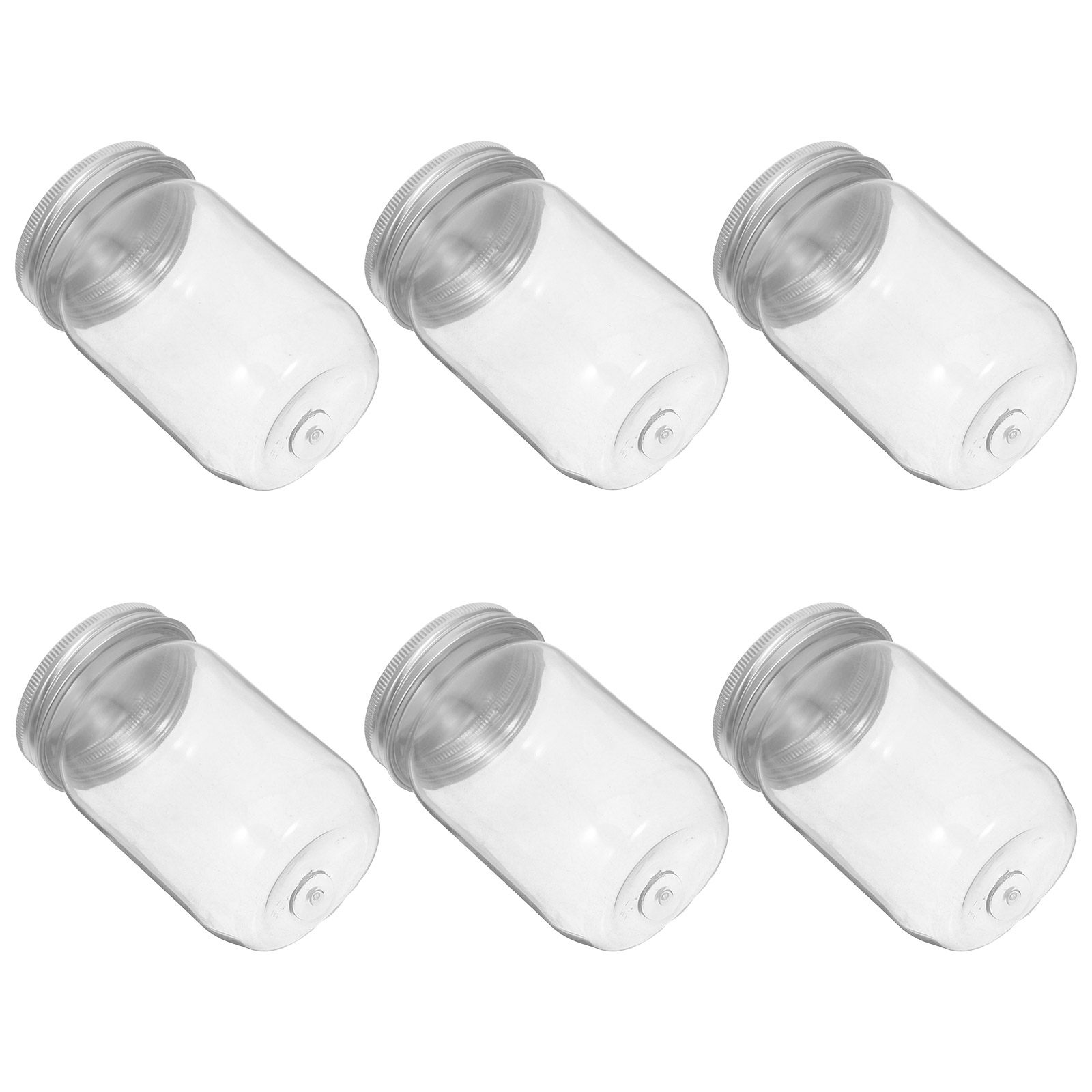 Food Storage Containers With Lids - ขวดโหลพลาสติกใส 6 ชิ้น พร้อมฝาปิดสุญญากาศ ภาชนะเก็บอาหารใส สำหรับขนม