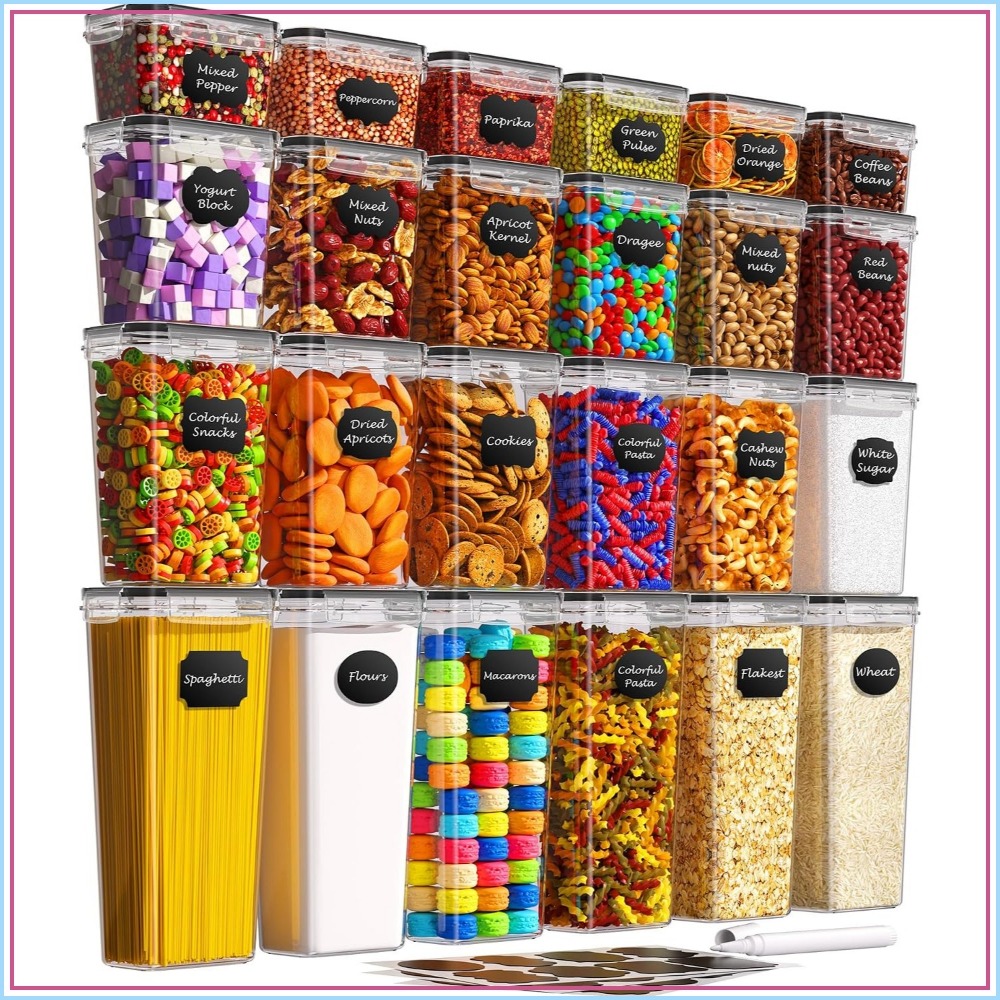 Food Storage Containers With Lids - กล่องเก็บอาหารสุญญากาศ 24 ชิ้น พร้อมฝาปิด ปลอดสาร BPA