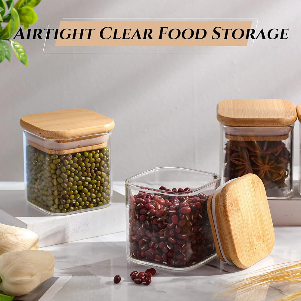 4 ออนซ์ 6 แพ็คขวดแก้วชุดป้ายเค - Food Storage Glass Container Set บทวิจารณ์และราคา