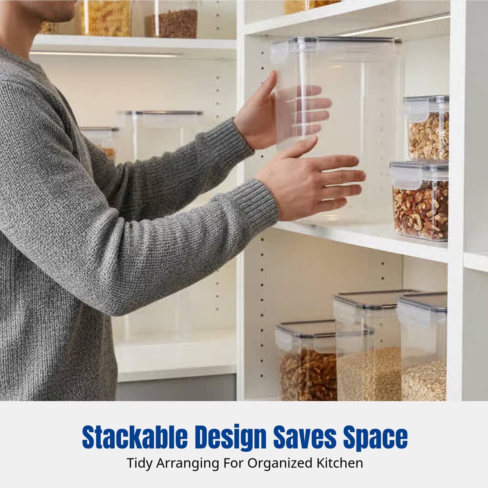 ชุดภาชนะเก็บอาหารสุญญากาศ ความ - Food Storage Stackable Containers บทวิจารณ์และราคา