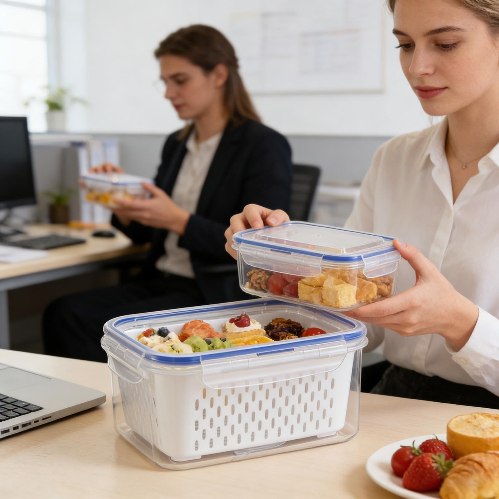 กล่องเก็บอาหาร 4 in 1 กล่องใสก - Food Storage With Colander บทวิจารณ์และราคา