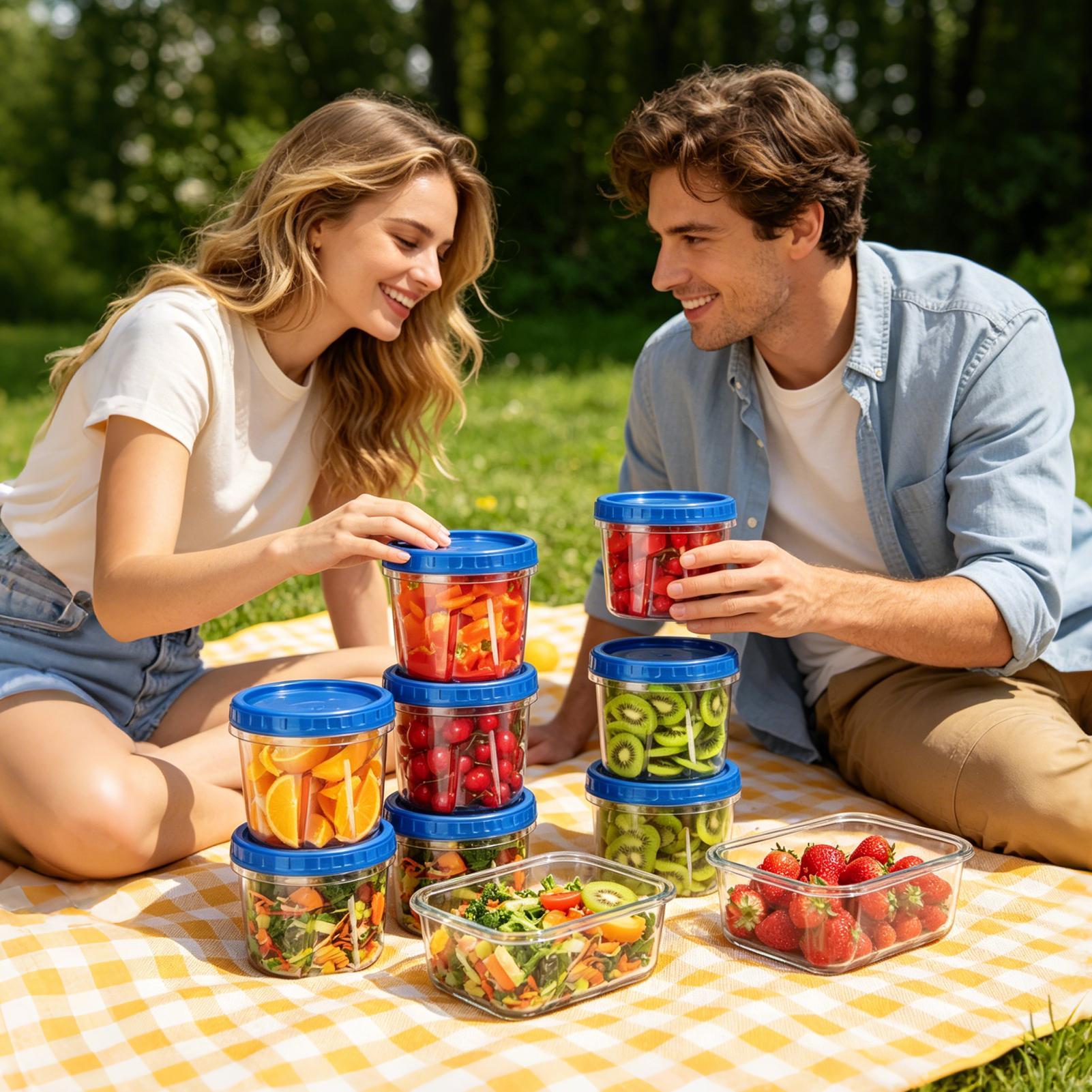 ภาชนะแช่แข็งสำหรับเก็บอาหาร 6  - Food Storage Stackable Containers บทวิจารณ์และราคา