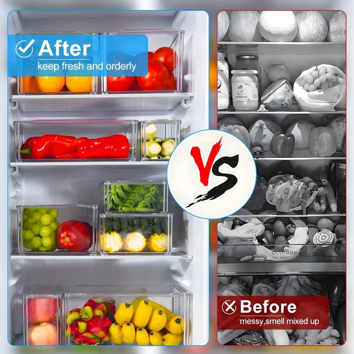 ชุดกล่องจัดระเบียบตู้เย็นแบบซ้ - Food Storage Containers With Lids บทวิจารณ์และราคา