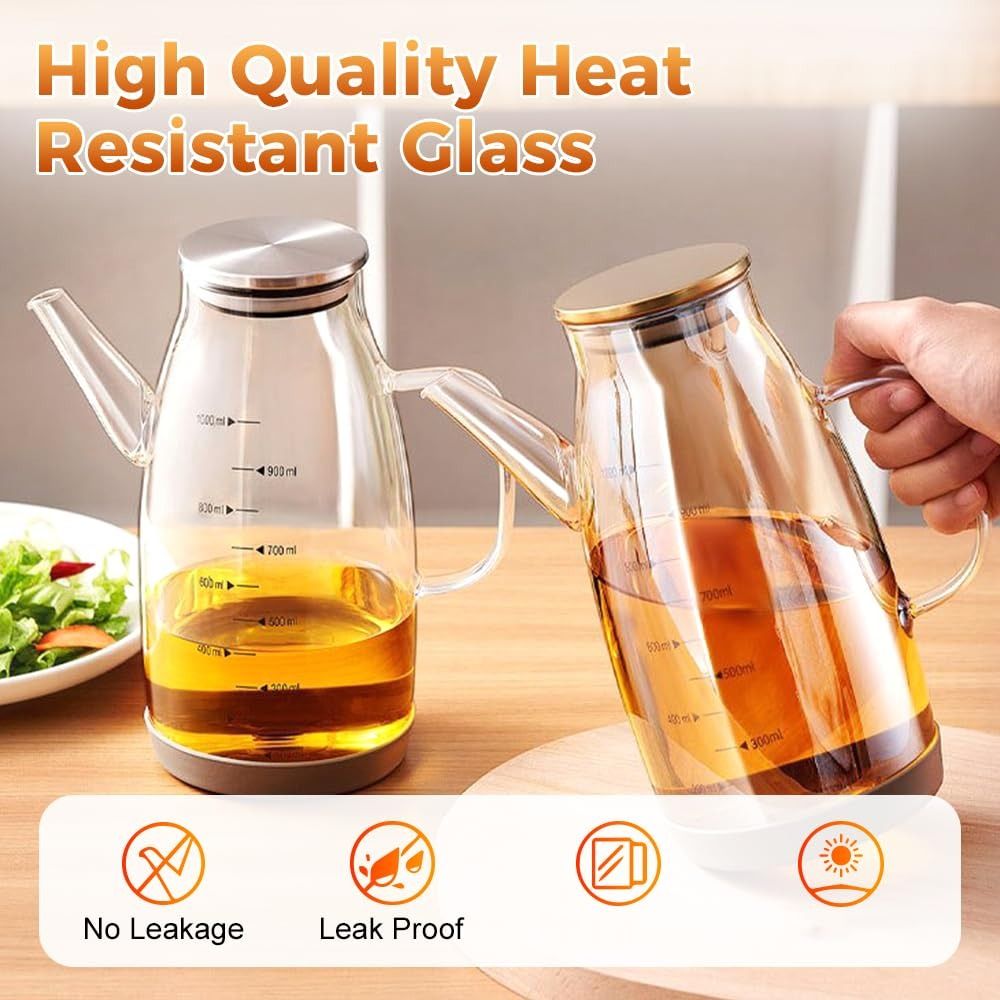 ขวดใส่น้ำมันเกรดอาหาร ป้องกันก - Food Storage Glass Containers Large บทวิจารณ์และราคา