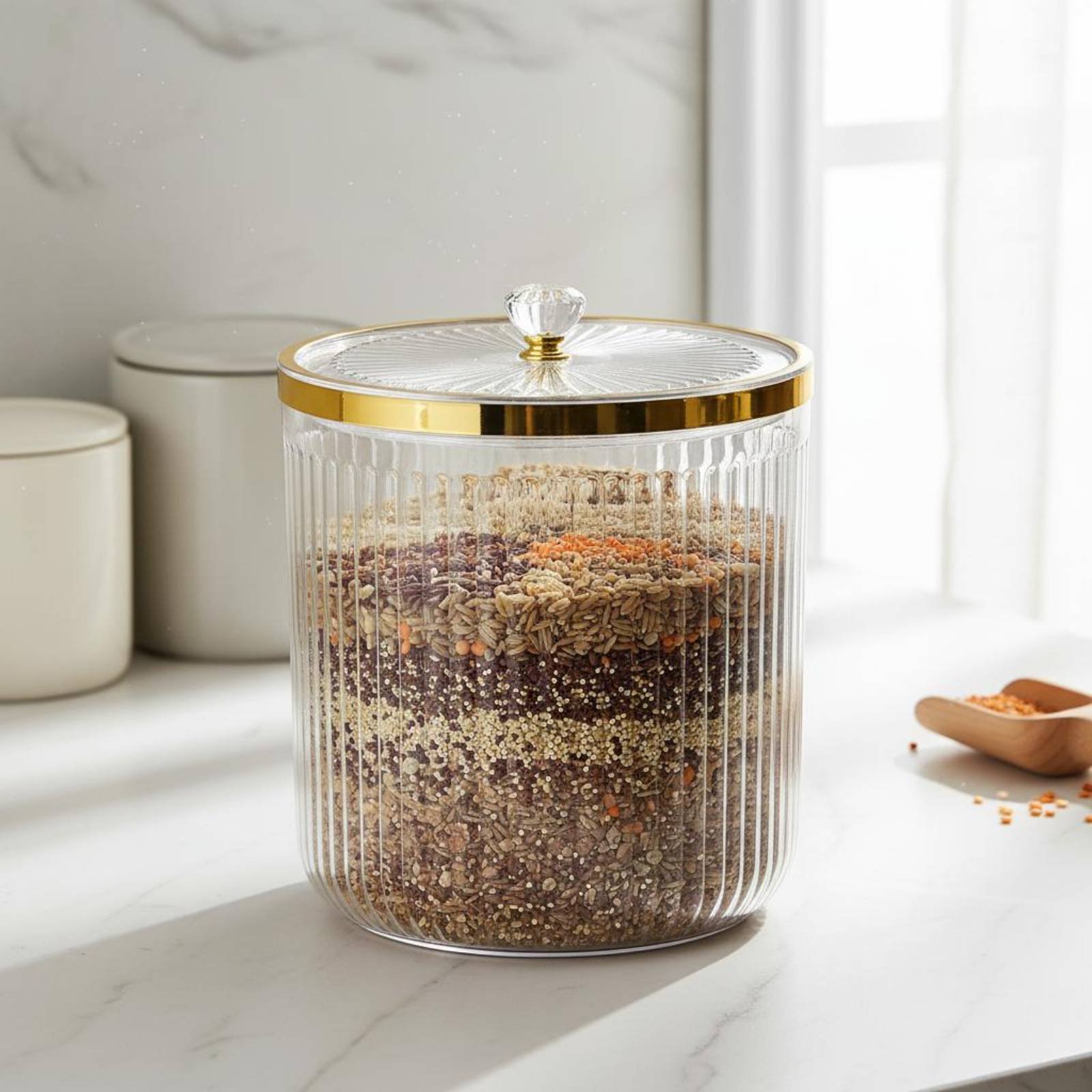 ภาชนะเก็บอาหารแห้ง ดีไซน์ปากกว - Food Storage Design บทวิจารณ์และราคา