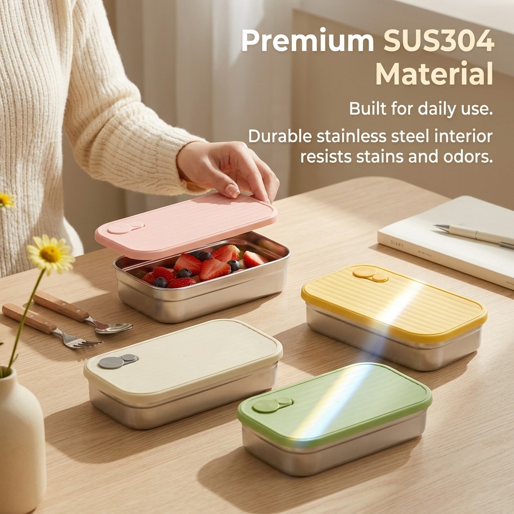 กล่องอาหารกลางวันสแตนเลส กล่อง - Food Storage Metal Box บทวิจารณ์และราคา