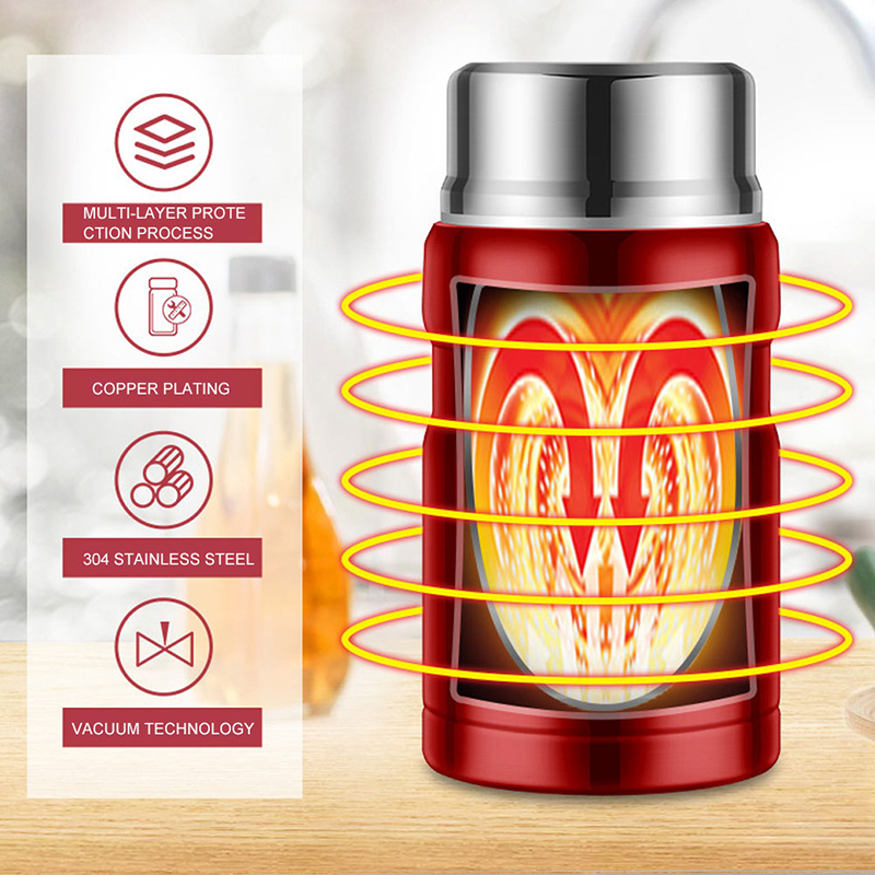 500/750ml สแตนเลสสตีลอาหารอาหา - Food Storage Thermos บทวิจารณ์และราคา