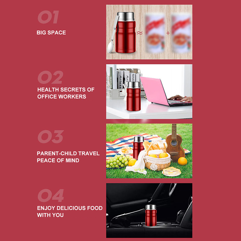 500/750ml สแตนเลสสตีลอาหารอาหา - Food Storage Thermos บทวิจารณ์และราคา