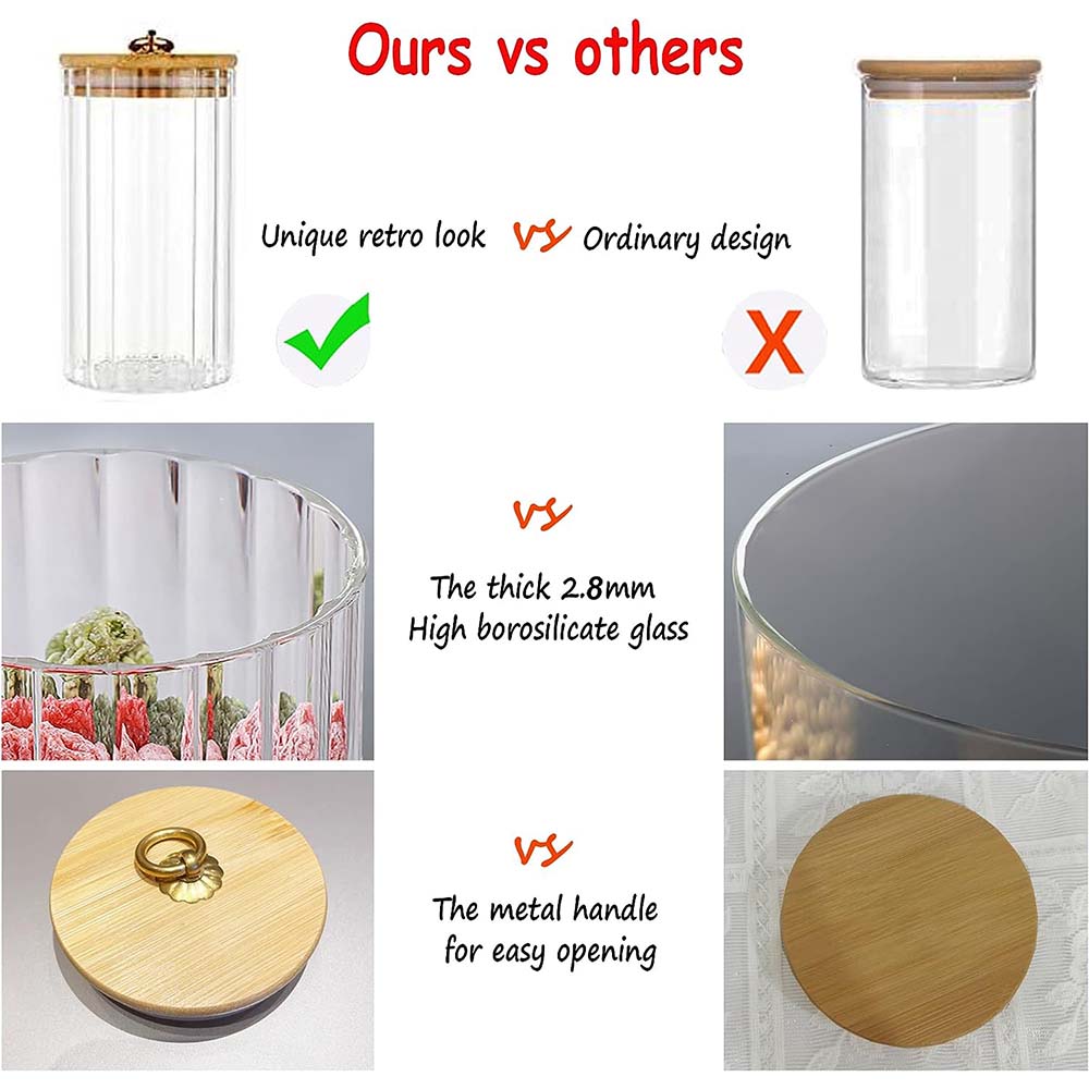 ชุดโหลแก้วเก็บอาหาร 3 ใบ ฝาปิด - Food Storage Glass Container Set บทวิจารณ์และราคา
