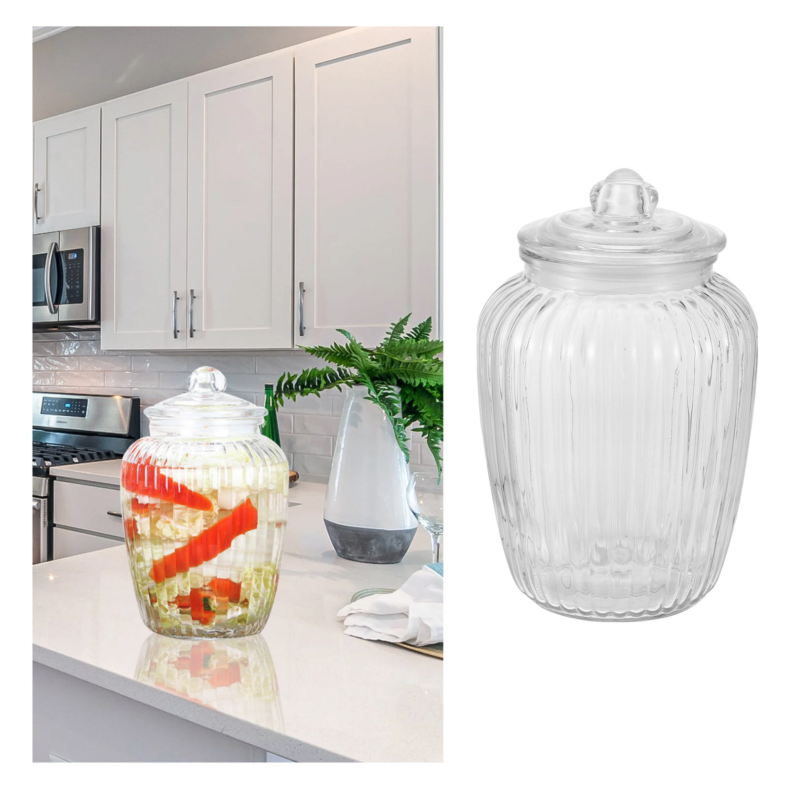 1 ชิ้นภาชนะเก็บแก้วความจุขนาดใ - Food Storage Glass Containers Large บทวิจารณ์และราคา
