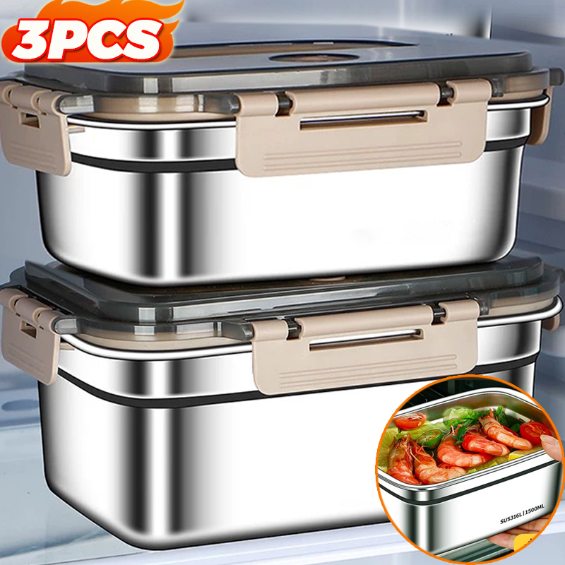 กล่องเบนโตะความจุขนาดใหญ่ กล่อ - Food Storage Metal Box บทวิจารณ์และราคา