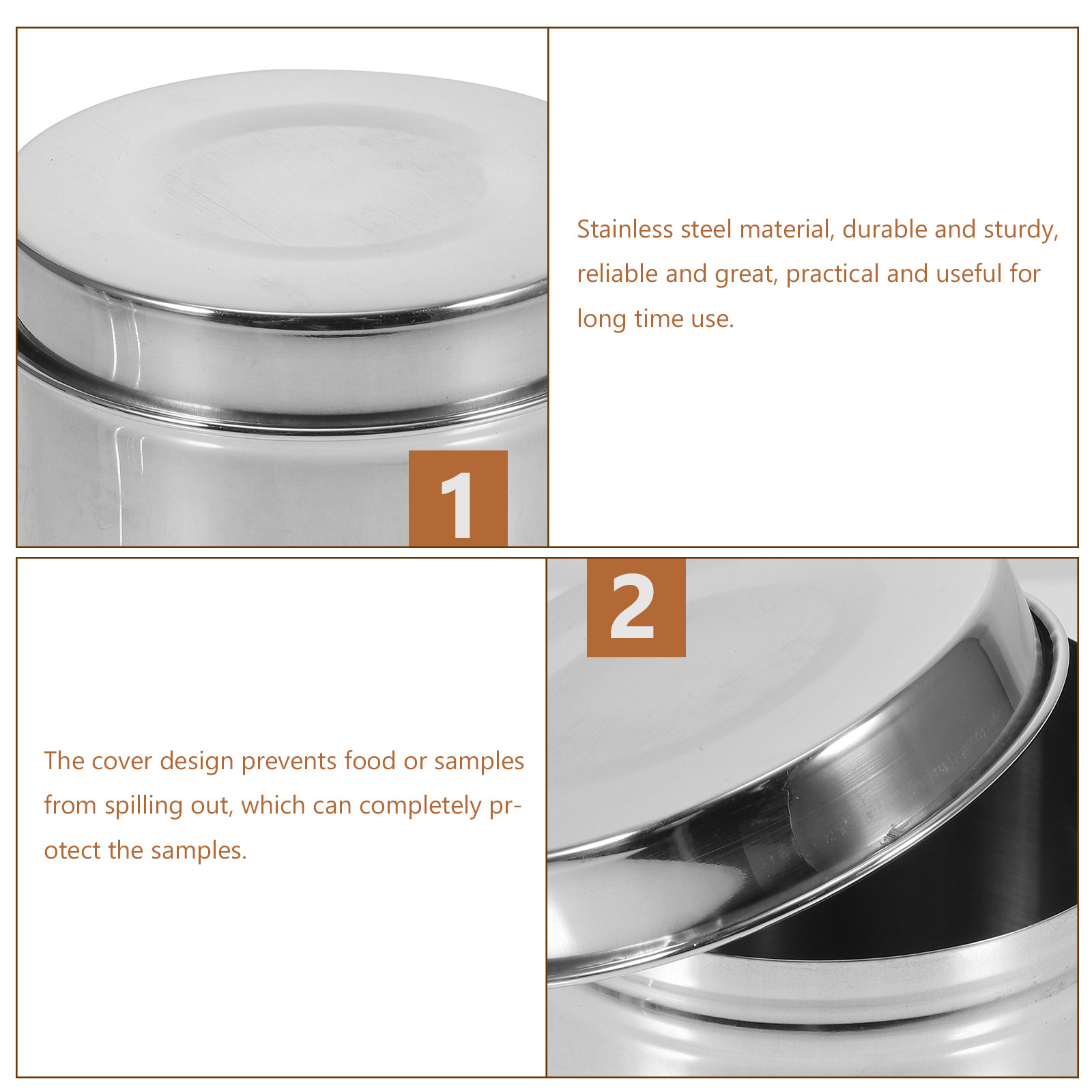 กล่องเก็บอาหารสแตนเลสขัดเงา 4  - Food Storage Food Safety บทวิจารณ์และราคา