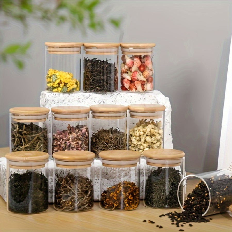 โถแก้วใส่ของอัดลม12ชิ้น/เซ็ตพร - Food Storage Glass Container Set บทวิจารณ์และราคา