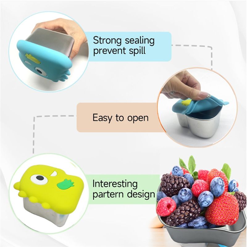 กล่องใส่ขนมสแตนเลส AA94-304 ลา - Food Storage Silicone บทวิจารณ์และราคา
