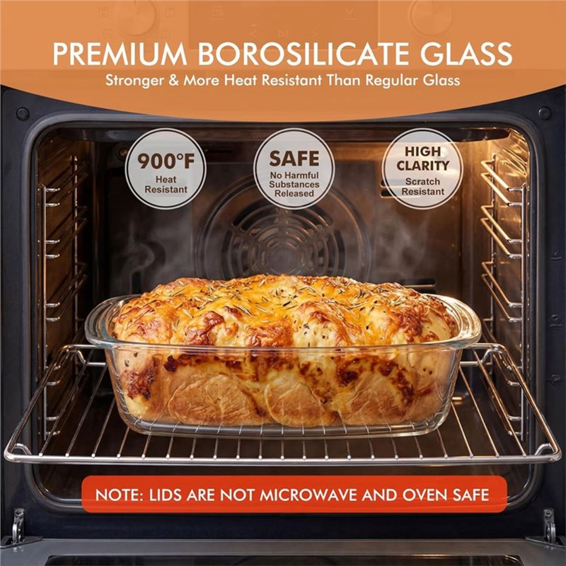 A25F-2-Pack LARGE 7.6 ถ้วย/180 - Food Storage Glass Containers Large บทวิจารณ์และราคา