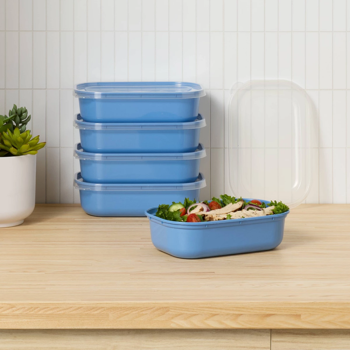 ชุดกล่องพลาสติกสำหรับเตรียมอาห - Food Storage Stackable Containers บทวิจารณ์และราคา