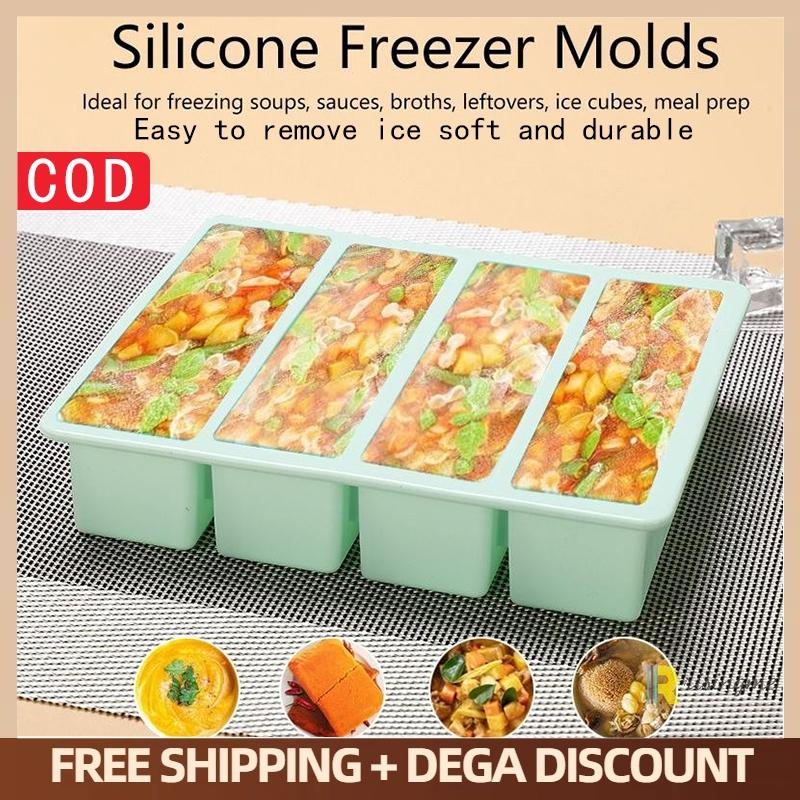 ถาดซิลิโคนขนาดใหญ่พิเศษพร้อมฝา - Food Storage Design บทวิจารณ์และราคา