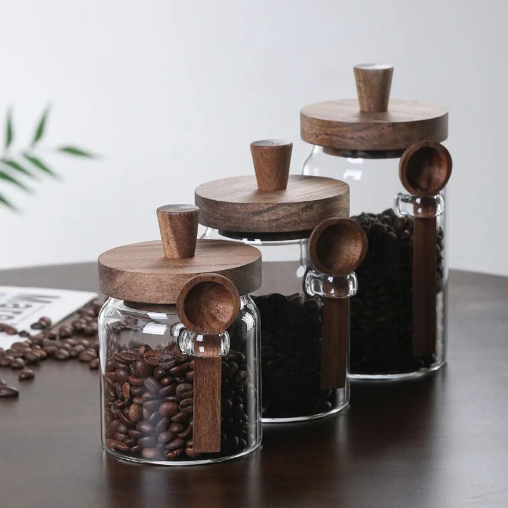 โถเก็บเมล็ดกาแฟกันความชื้นพร้อ - Food Storage Glass Container Set บทวิจารณ์และราคา
