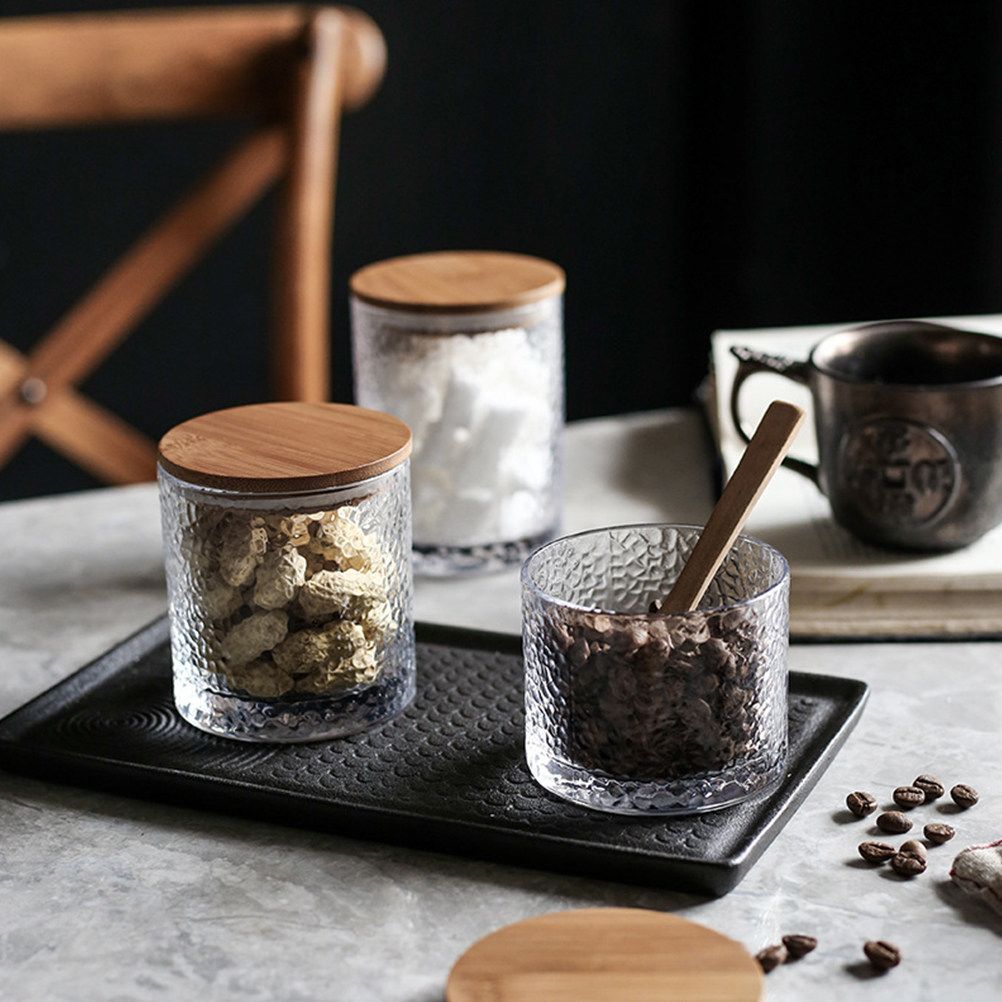 ขวดแก้วเก็บอาหารสุญญากาศ ฝาไม้ - Food Storage Glass Container Set บทวิจารณ์และราคา