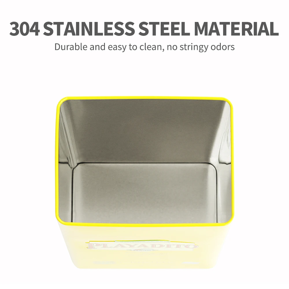 ชั้นวางของในครัว500กรัมพร้อมฝา - Food Storage Metal Box บทวิจารณ์และราคา