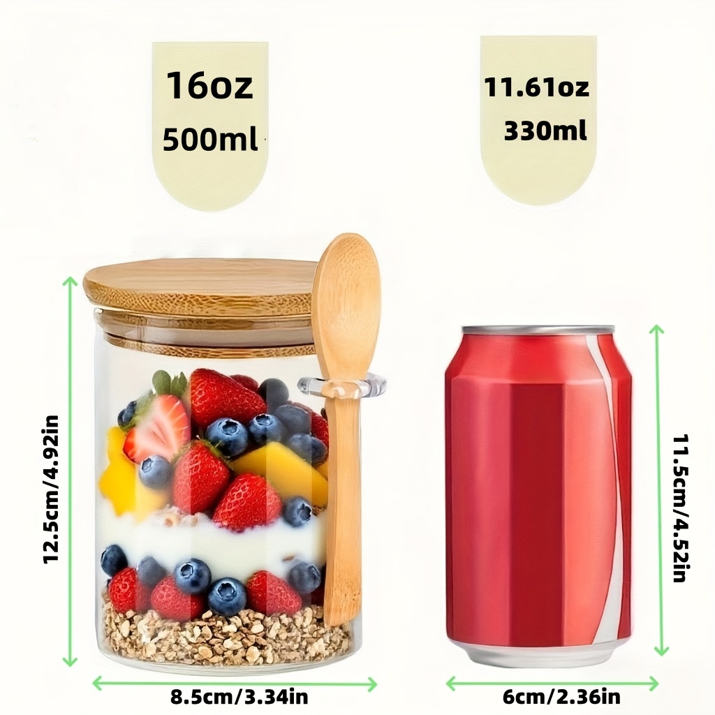 ชุดแก้วแก้วใสสำหรับใส่โอ๊ตมีล  - Food Storage Glass Container Set บทวิจารณ์และราคา
