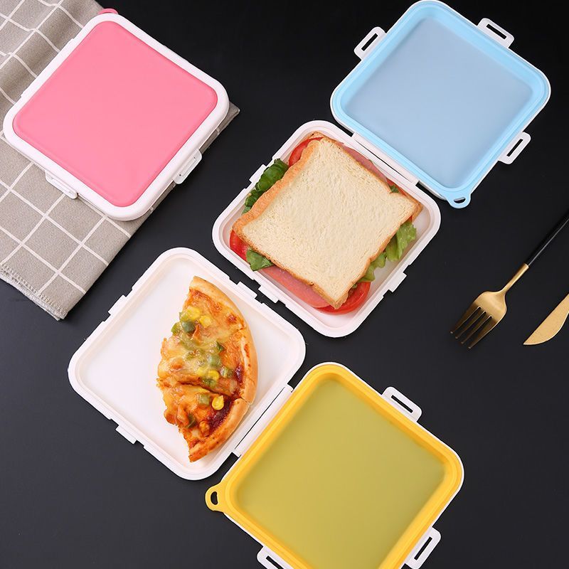กล่องเก็บแซนด์วิชแบบพกพา 1 ชิ้ - Food Storage Silicone บทวิจารณ์และราคา