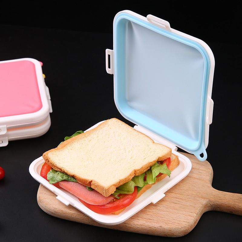 กล่องเก็บแซนด์วิชแบบพกพา 1 ชิ้ - Food Storage Silicone บทวิจารณ์และราคา