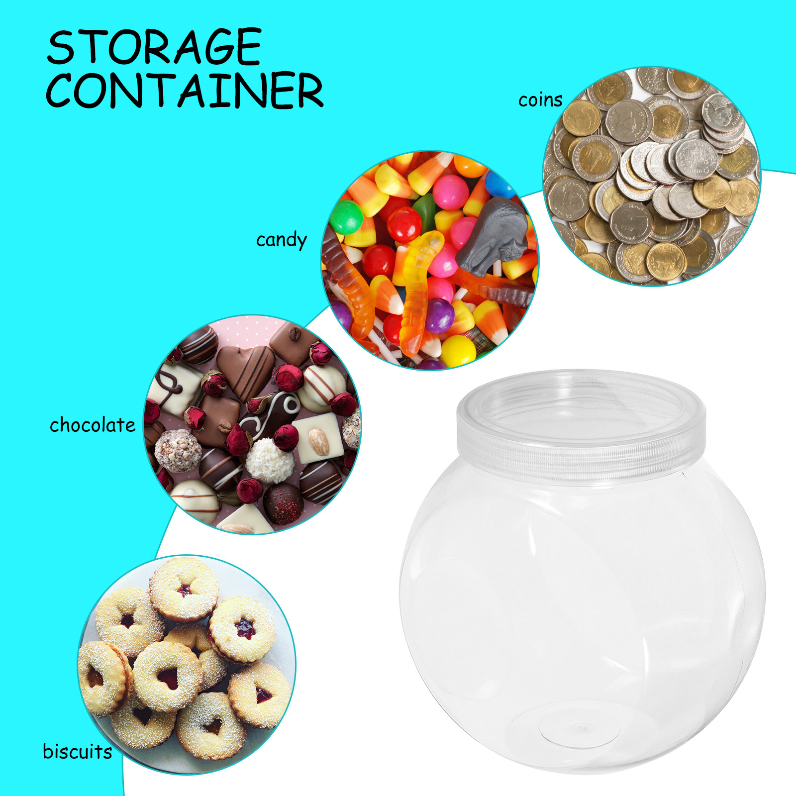 โหลแก้วใส 3 ชิ้น ขนาด 1500 มล. - Food Storage Containers With Lids บทวิจารณ์และราคา