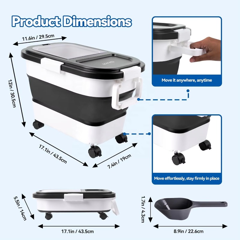 กล่องเก็บอาหารสุนัขขนาด 20-25  - Food Storage Pet บทวิจารณ์และราคา