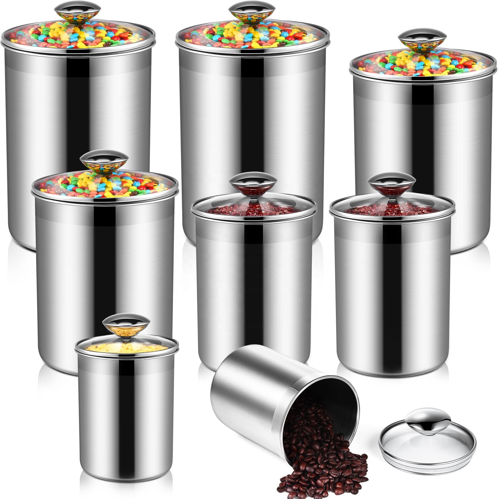 ชุดกระป๋องเก็บอาหารสแตนเลสสำหร - Food Storage Glass Container Set บทวิจารณ์และราคา