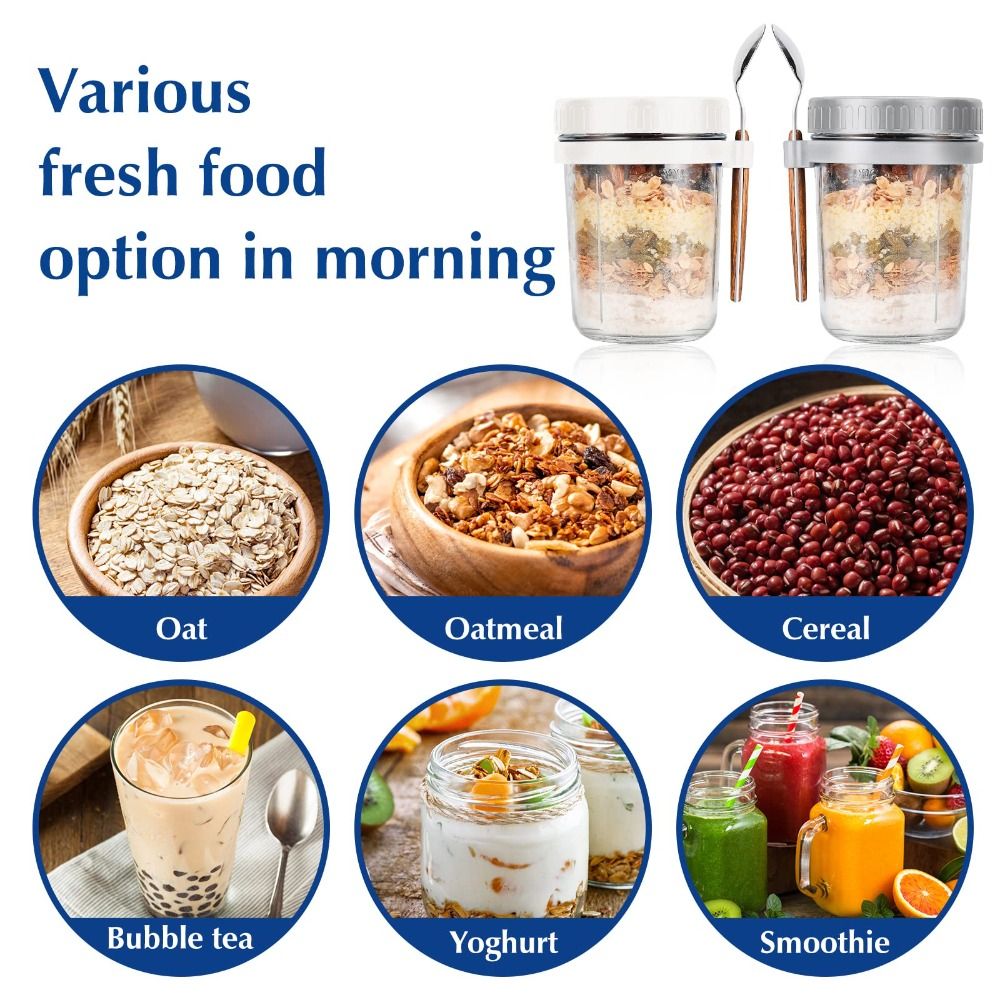ขวดโยเกิร์ต 350 มล. ขวดโอ๊ตมีล - Food Storage Glass Container Set บทวิจารณ์และราคา