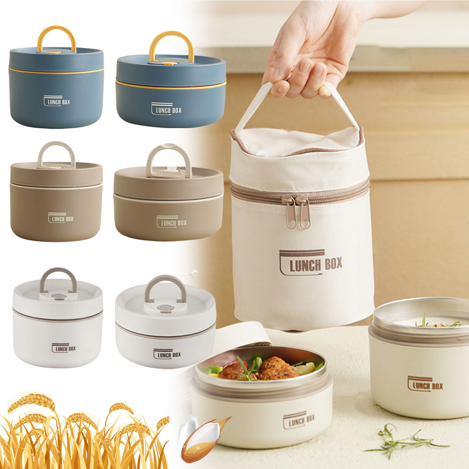 กล่องอาหารกลางวันแบบเก็บความร้ - Food Storage Metal Box บทวิจารณ์และราคา